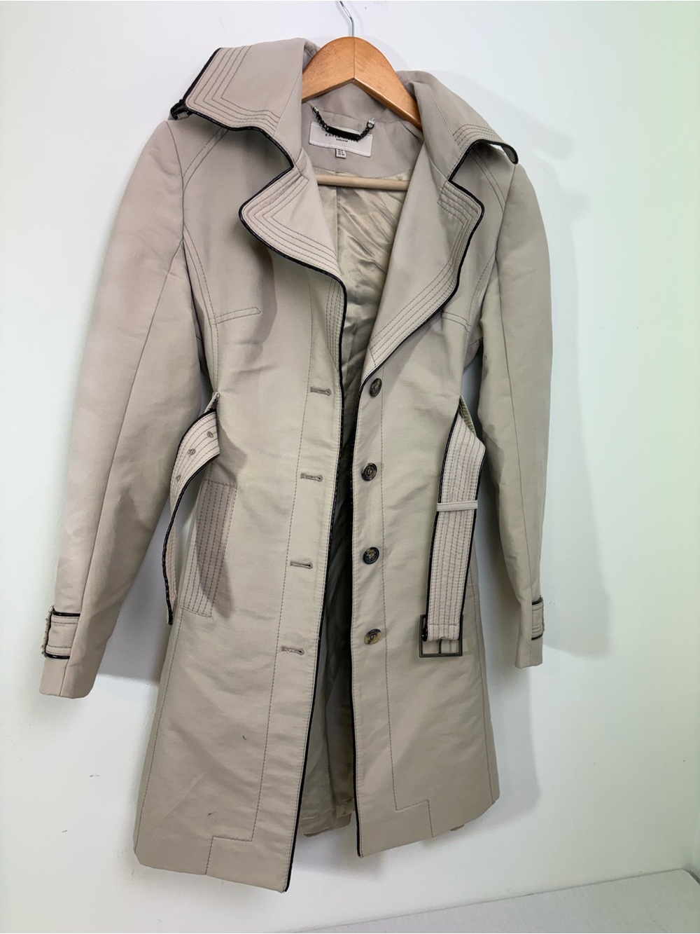 Karen Millen Taupe Trench Coat US SZ 4
